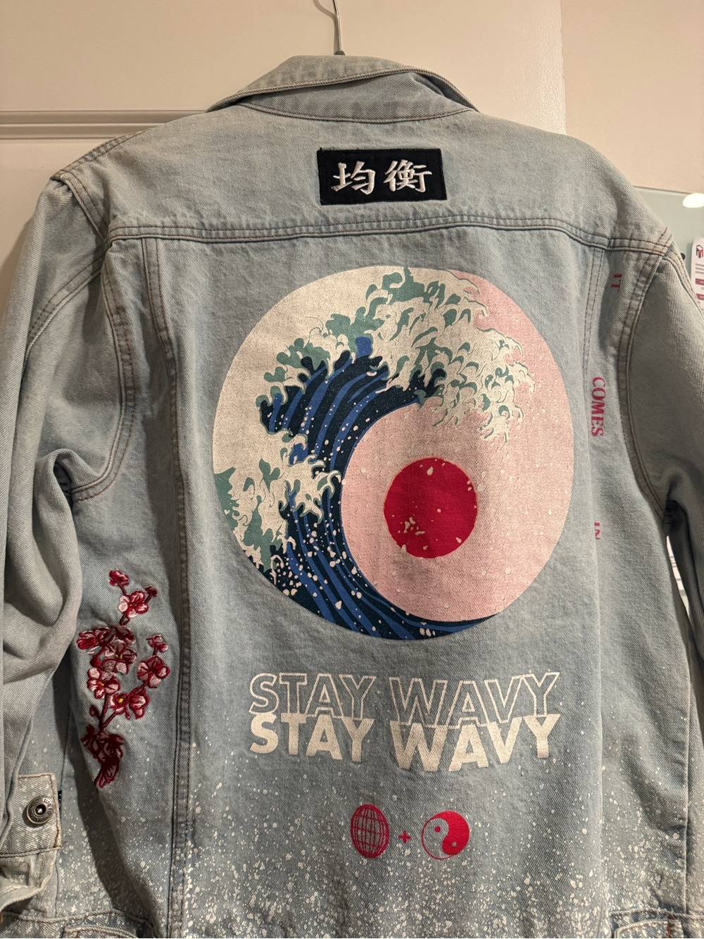 Brooklyn Cloth Light Blue Denim Jacket with Black Patch